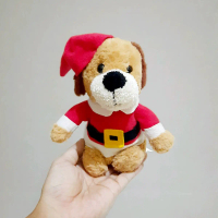 Boneka Dogy Costum Santa Claus Original Size 20 Cm/ Boneka Anjing