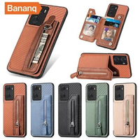 Bananq Card Slots Wallet Case For OPPO A17K A57 A77S A92S K10X F21 Realme 8 V13 Q3 5G Cover For Find X5 Reno 8 7 4G 6 Pro Plus