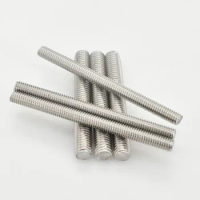 304 Stainless Steel Fully Threaded Bar M3 M4 M5 M6 Rod Stud Anchor Bolts Fastener Bolt Stud Length 20mm 50mm 100mm 200mm 500mm