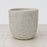 Pot Terakota Minimalis Modern D40T40 Kapsul Bercak Teraso
