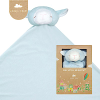 美國 Angel Dear 大頭動物嬰兒毛毯禮盒版 (藍色小羊)