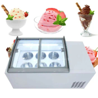 Deep freezer cola ice cream chest freezers commercial sliding glass door gelato display cryogenic cabinet for supermarket