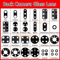 Original New Rear Camera Lens Back Main Cover Lens For Huawei Mate 20 30 40 50 Pro 10 Lite 20X 9 Parts With Stickers