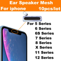 10pcs Earpiece Mesh Dustproof for iPhone 12 11 Pro Max Mini X XR XS 6S 7 8 Plus Ear Speaker Anti Dust Grill Bracket Adhesive
