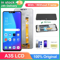 Original 6.2" Screen Replacement for Oppo A3s CPH1803 CPH1853 CPH1805 Lcd Display Digital Touch Screen with Frame for Oppo A3s