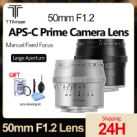 TTArtisan 50mm F1.2 Large Aperture Portrait Camera Lens Manual Focus APS-C Frame Lens for Sony E Mount Nikon Z Canon RF M43