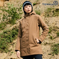 【城市綠洲】TERNUA 女環保紗防水透氣連帽保暖外套1643071 /城市綠洲（登山、旅遊、都市穿搭） 2460駝色-XS