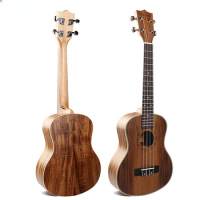 OEM Customized Matte 4 String 26 Inch Tenor Electric Ukulele KOA Body Musical Instruments Kids Mini Guitar With Pickup