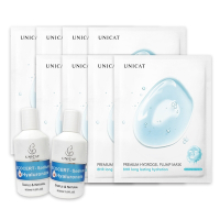 UNICAT 高純度99%玻尿酸原液 30mlX2 + 八小時保濕水光面膜 共8片