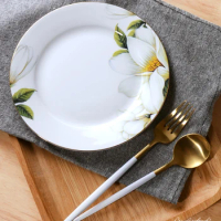 8inch, Bone China Dinner Plates, Porcelain Serve Plates, Servier Platte, Serving Platter, Ceramic Plate Chargers, Buffet Dishes