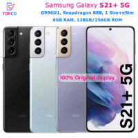 Samsung Galaxy S21+ 5G G996U1 128GB/256GB ROM S21 Plus 6.7" Octa Core Snapdragon 888 8GB RAM eSim 64MP&amp;12MP Original Cell Phone