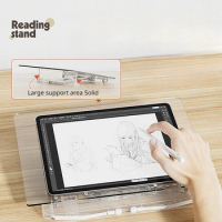 Adjustable Acrylic Transparent Book Stand for Reading Fixed Book Clip for Student Holder Tablet PC Notebook Computers Office
