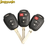 Jingyuqin Remote Car Key Shell for Toyota Camry Prius 2012 2013 2014 2015 2016 2017 Corolla RAV4 Key Case TOY43 2/3/4 Buttons