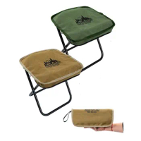 Camping Foldable Stool Outdoor Tactical Chair Portable Lightweight Fishing Chair Aluminum Alloy Mini Stools Hiking Travel Chair