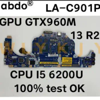 For Dell alienware 13 R2 laptop motherboard LA-C901P motherboard CPU I5 6200U GPU GTX960M tested 100% work