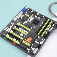 ASUS Gigabyte Creative Mini Motherboard Model Keychain Jewelry Backpack Car Accessories Personalized Wear-resistant Silicone PC