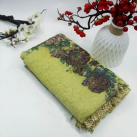 薄款 地毯 花朵花地毯輕奢風花卉花卉圖案客廳防滑流蘇復古家居