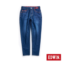 EDWIN 東京紅360°迦績彈力機能錐形牛仔褲-女-拔洗藍