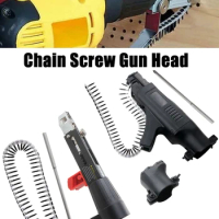 1 Set Chain Screw Gun Head Automatic Nail Gun Electric Batch Woodworking Decoration Rechargeable Self Tapping Screwdriver