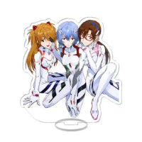 16CM Anime NEON GENESIS EVANGELION EVA Asuka Ayanami Rei Kawaii Figure Acrylic Standing Plates Model Toys ornaments Gifts