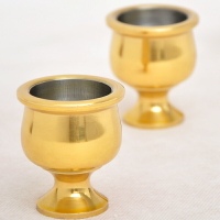 黃銅供杯內膽水杯佛教用品圣水杯供佛杯佛具佛堂大悲凈水杯銅茶杯