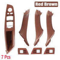 Red Brown Car Inner Door Panel Handle Pull Trim Cover Fit For BMW 5 serie F10 F11 520i 528i 525d 535i 51417225857 51417225853