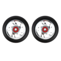 2pcs/set 100mm/3.9" Pro Stunt Scooter Wheels with Bearings Aluminum Alloy Core Scooter Parts Wheels Replacements Accessories