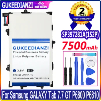 7500mAh GUKEEDIANZI Battery For Samsung GALAXY Tab 7.7 P6800 P6810 GT-P6800 GT-P6810 SP397281A(1S2P) SP397281A 1s2p +Tools