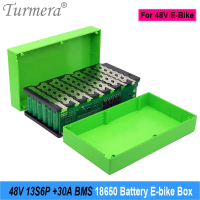 กล่องแบตเตอรี่จักรยานไฟฟ้า, Turmera, 13S6P, ที่ใส่ 18650, พร้อมนิกเกิลเชื่อม, BMS 30A, เหมาะสำหรับ E