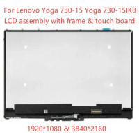 15.6'' Assembly For Lenovo Yoga 730-15 Yoga 730-15IKB LCD Digitizer 5D10Q89744 FHD OR UHD Touch Screen Replacement with Frame
