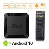 X96Q Android 10.0 TV Box Allwinner H313 Quad Core 4K 2.4G Wifi Media Player Google Gaming 3D Video Smart TV Set Top Box