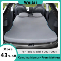 Camping Mattress For Tesla Model Y 2024 Portable Foldable Memory Foam Travel Sleeping Mattress Storage Bag &amp; Sheet  Accessories