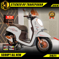 (BISA COD) STICKER TRANSPARAN (UV) TERBARU PALING DICARI MOTOR SCOOPY ALL NEW 2021 MOTIF MINIMALIS K