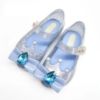 Girl Jelly Sandals Butterfly Knot Kids Sandals Spring Summer Children Beach Shoes Non-slip Baby Girl Shoes