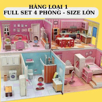 [MUA 1 TẶNG 3] Set 4 phòng búp bê lắp ghép cho bé thoả sức sáng tạo - Nhà Xốp Cho Bé