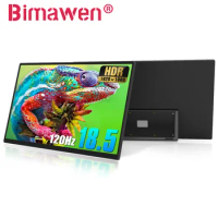 Bimawen Portable Monitor 18.5 inch 120HZ 100% sRGB 1080P with VESA &amp; Stand 180° Adjustable FHD FreeSync IPS HDR Gaming Display