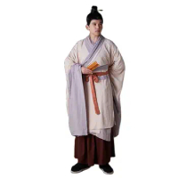 Hanfu Men Robe Chinese Style Han Dynasty Ancient men's Scholar Costume Film TV Drama Confucius Cosplay