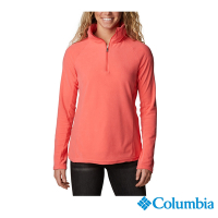 Columbia 哥倫比亞  女款-半開襟刷毛上衣-橘紅 UAR11310AH /FW22