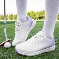 Waterproof Golf Shoes for Women, Non-Slip Golf Sneakers, Breathable Golf Training Sport Shoes, Spikeless Golf Shoes