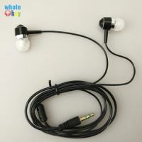 500pcs/lot Wholesale 1.2m White Black 3.5mm Audio Earphone Transparent Earbud for MP3 MP4 Huawei Xiaomi Smartphone Cheap