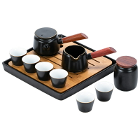 茶隱側把功夫茶具套裝陶瓷家用簡約儲水式干泡茶盤辦公室茶海會客