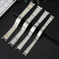13 17 19 20mm High Quality Silver Stainless Steel Watchband For Tudor Prince Series Watch Strap Wrist Bracelet Deployment Clasp