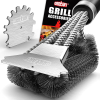 GRILLART Grill Brush and Scraper18 Inch BBQ Grill Cleaning Brush Kit Safe Wire Scrubber Universal Fi