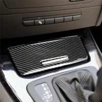 1PC Carbon Fiber sticker Interior Car Storage Box Panel Trim Cover decals For BMW 3 series E90 E92 2005-12 Accessories