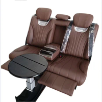 Power Car Seat Luxury Van Seat Adjustable VIP Leather Luxury SUV Car Seat With Console Armrest Touch Screen