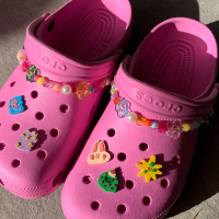 【ส่งฟรี】 bead chain for crocs ตัวเกี่ยวรองเท้าcrocs
