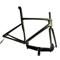 50 Colors Road Bicycle Carbon Frame 12x142mm thru-axle flat-mount Road Bike Frameset Disc 700C With Aero handlebar
