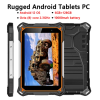 IP68 Waterproof 8inch Rugged Android 12 Tablets PC Industrial Computer 6GB RAM 128GB ROM 10000mah Tablet Computer Octa 2.3Ghz