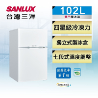 SANLUX台灣三洋 102L 1級定頻雙門電冰箱SR-C102B1