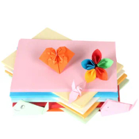 200pieces Colorful Printing Paper 70gsm Children DIY Handmade Origami Craft Paper Thick Paperboard Cardboard